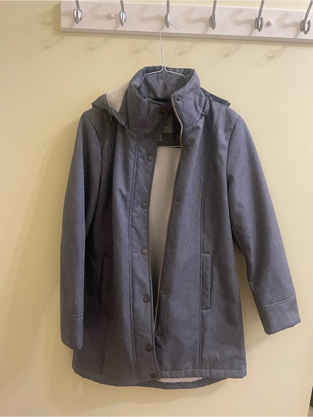 G.H. Bass & Co. Gray Hooded Trench Coat